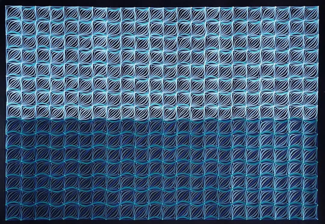 Obra original acrílico sobre cartulina enmarcada 65x45 cm