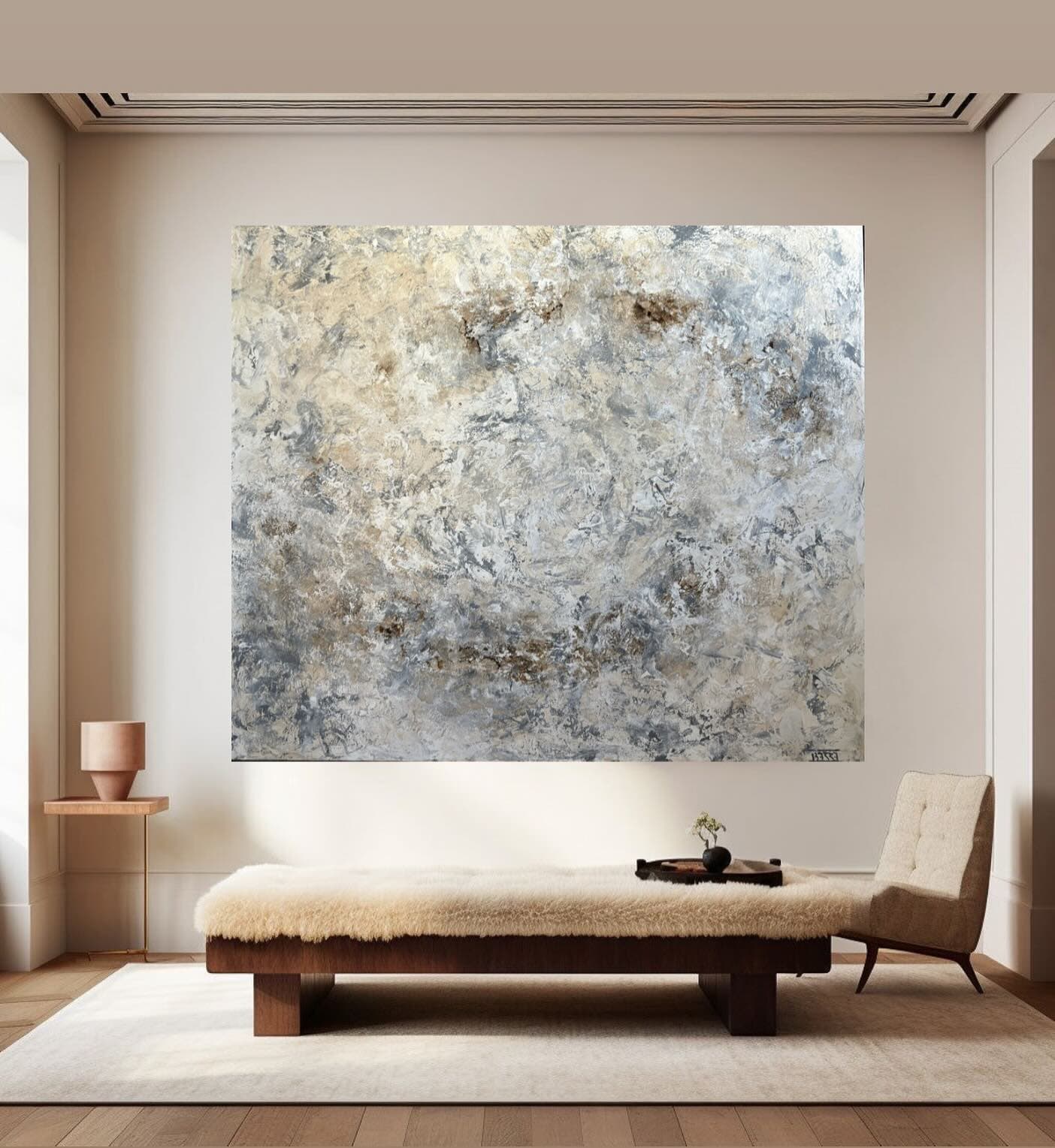 Acrílico y asfáltica sobre lienzo