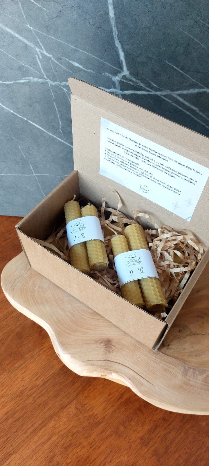 Velas de miel natural