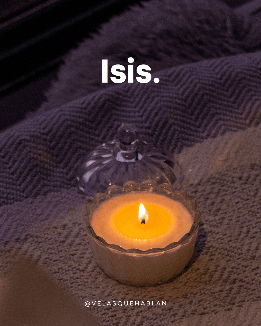 Vela de soja Modelo Isis