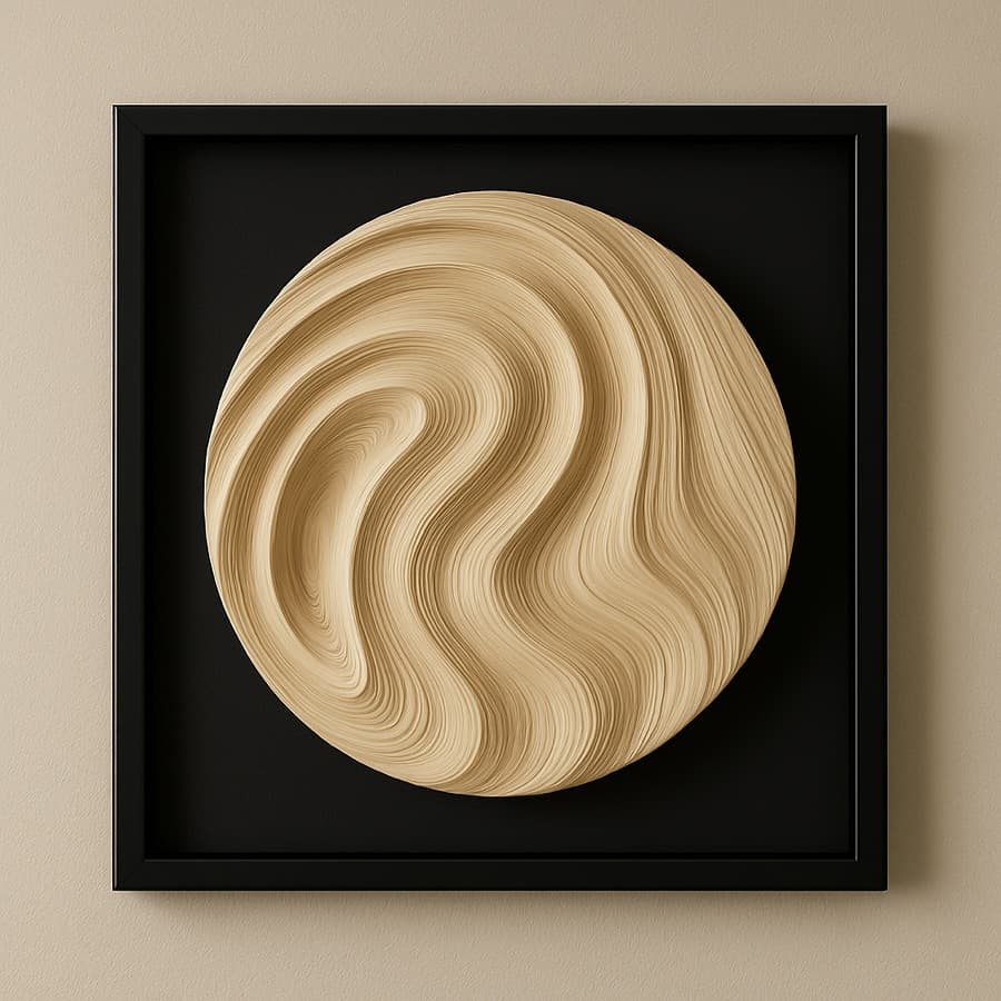 Cuadro circular en abedul