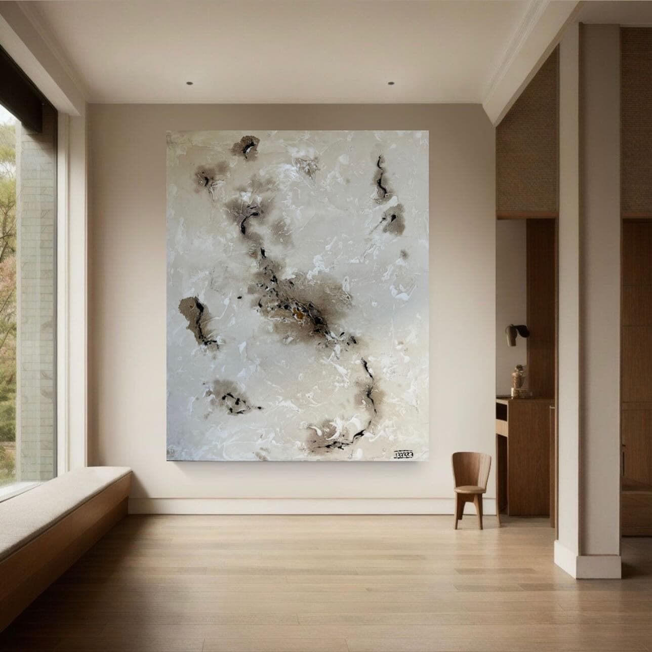 Acrílico y asfáltica sobre lienzo