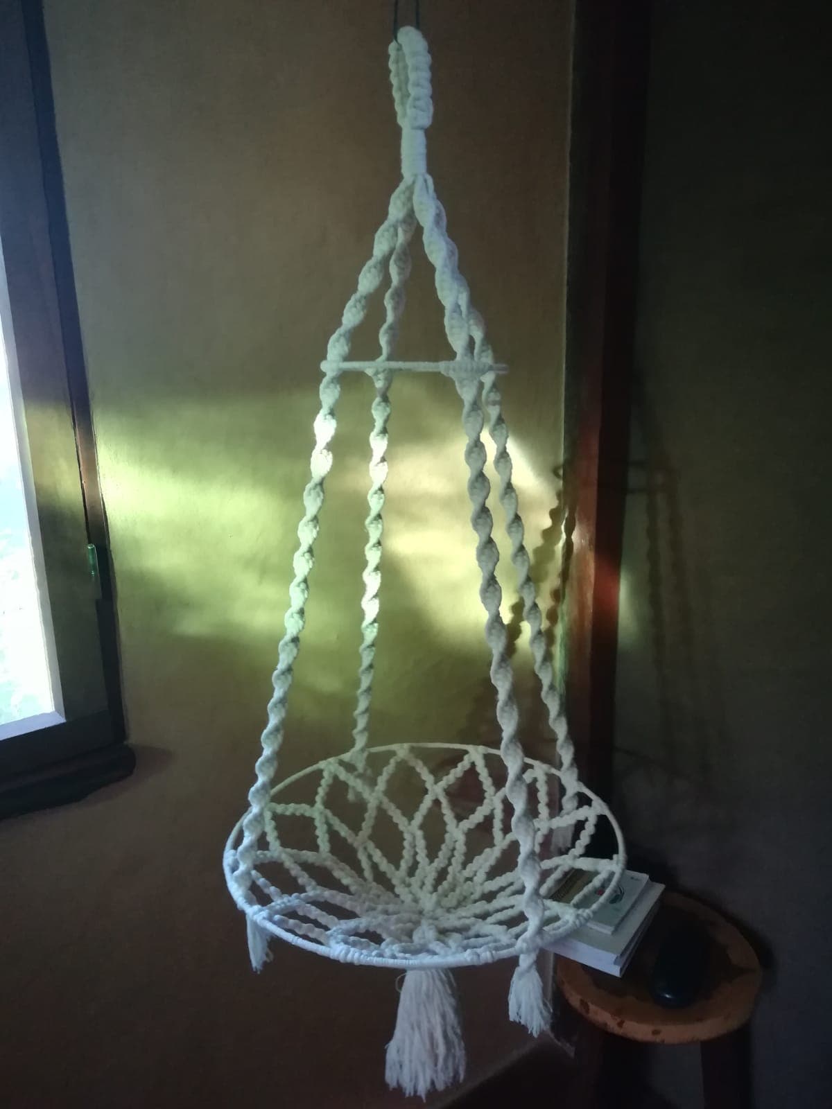 Hamaca macramé para gatos