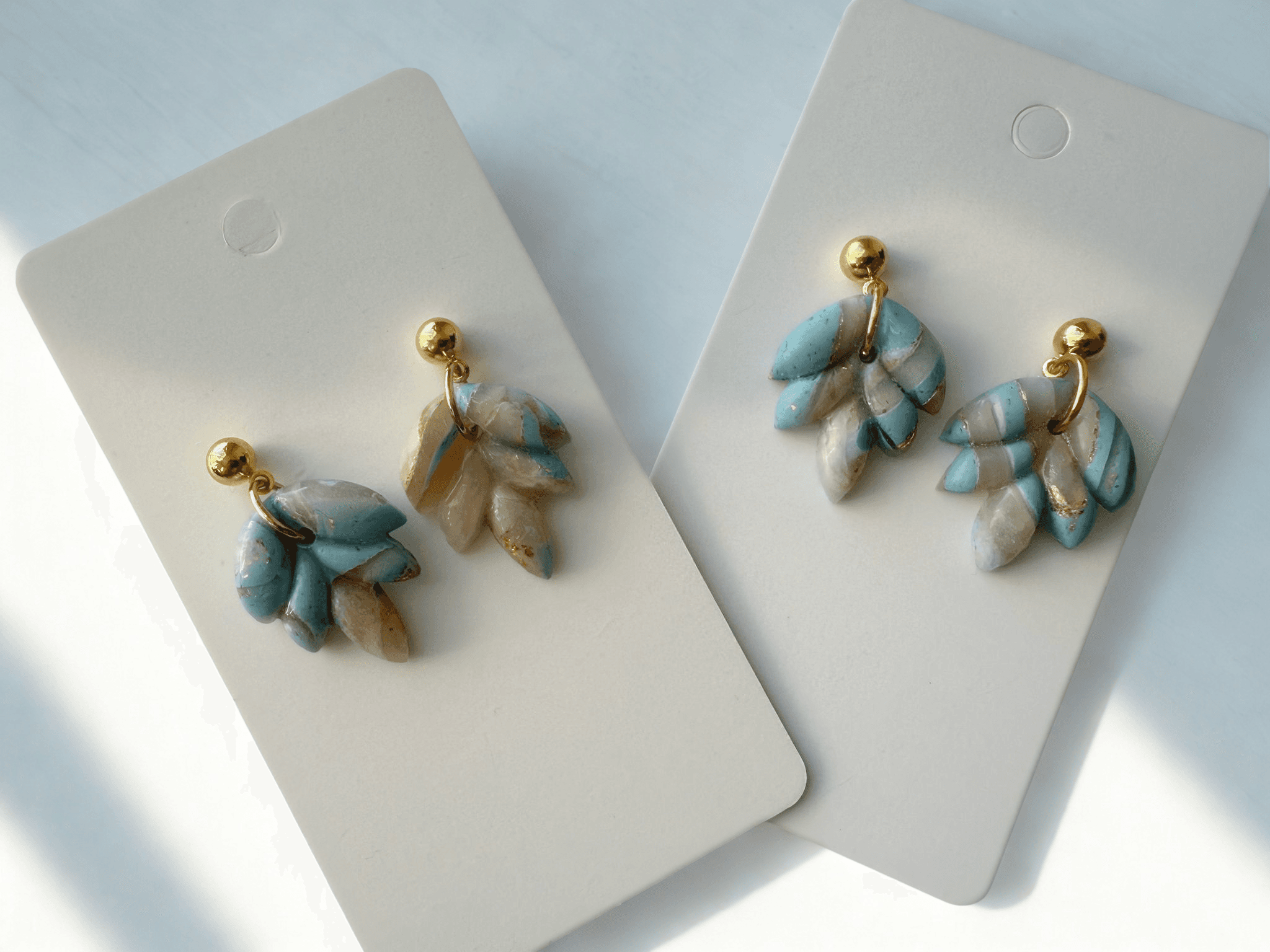 Aretes Marmolados Natural