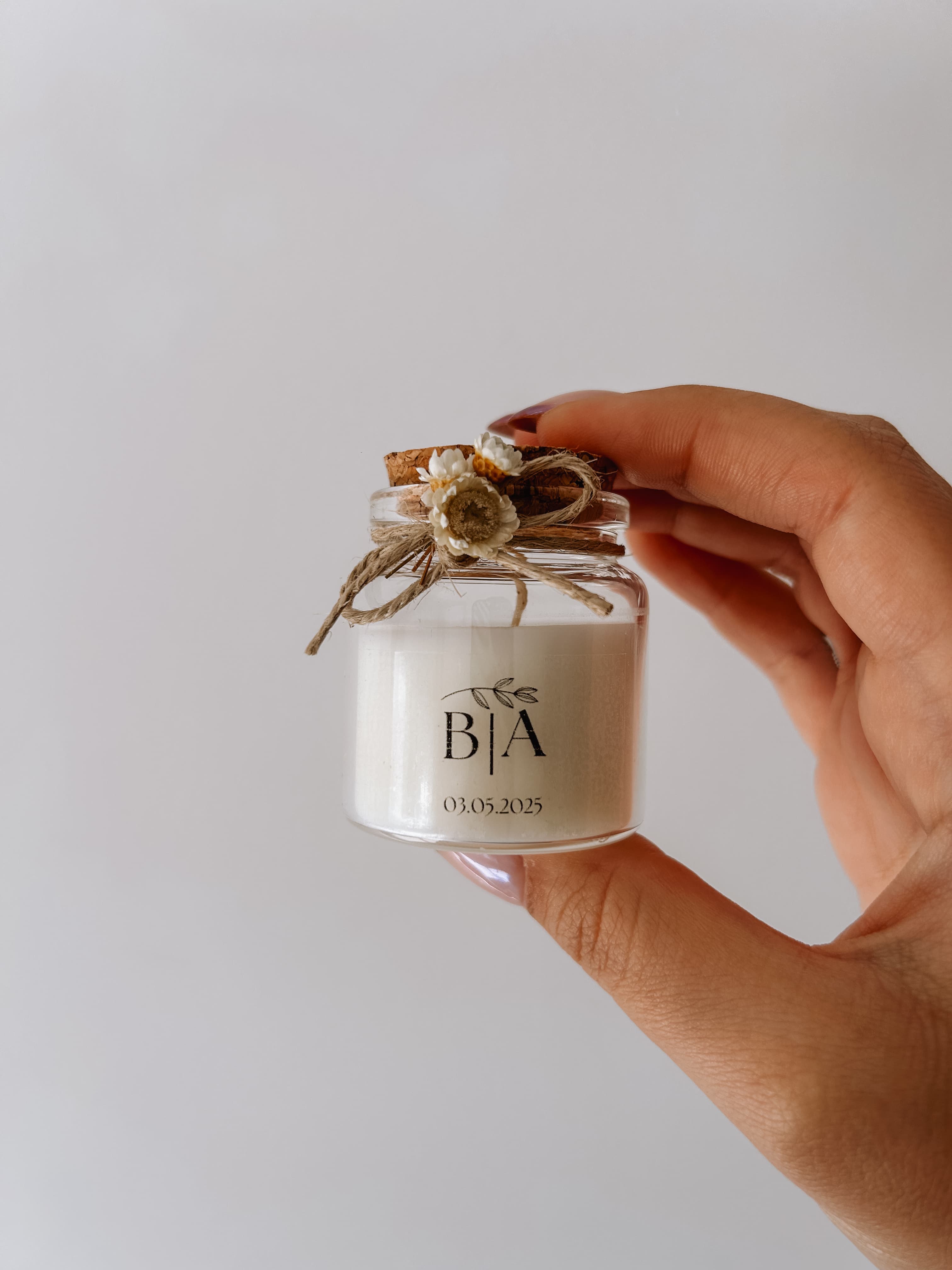 Vela en frasco de corcho