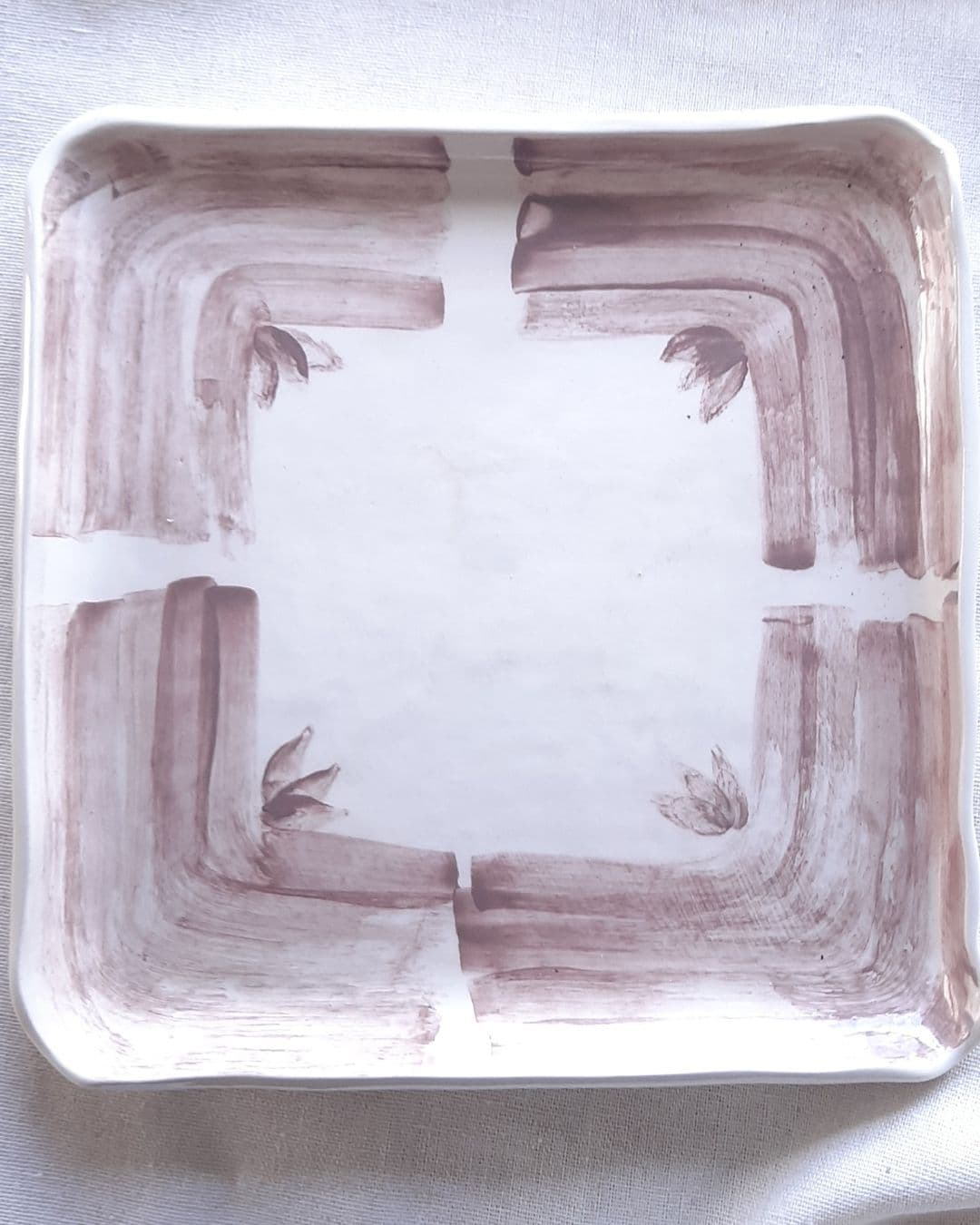 Plato acuarela - Rosa a mi manera