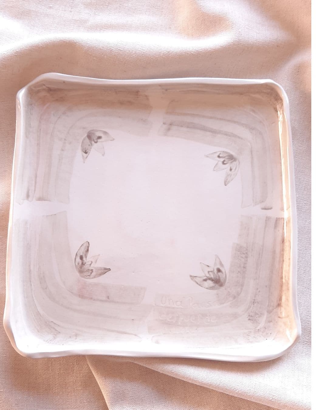 Plato acuarela · “Una pausa después de correr”