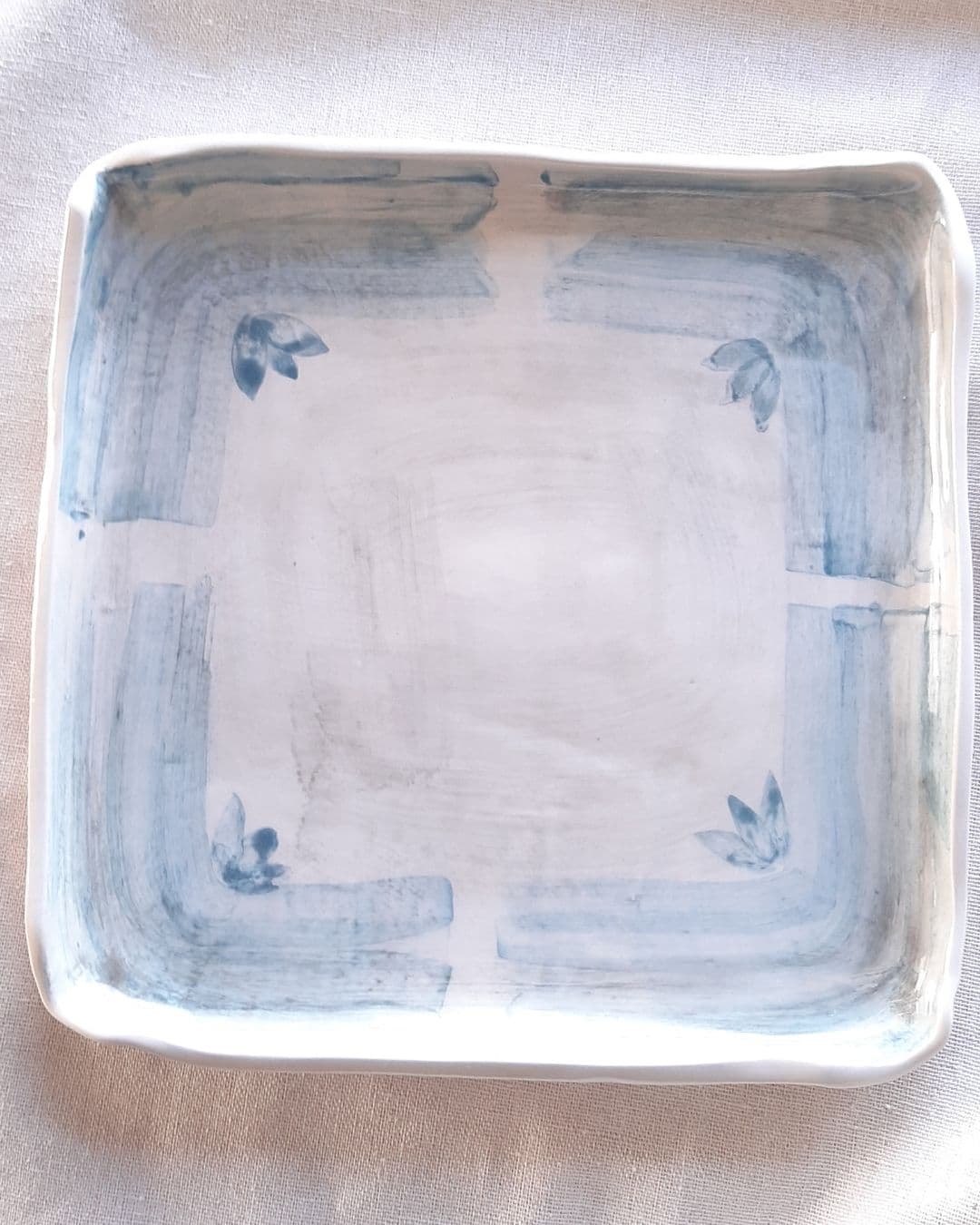 Plato acuarela - Turquesa