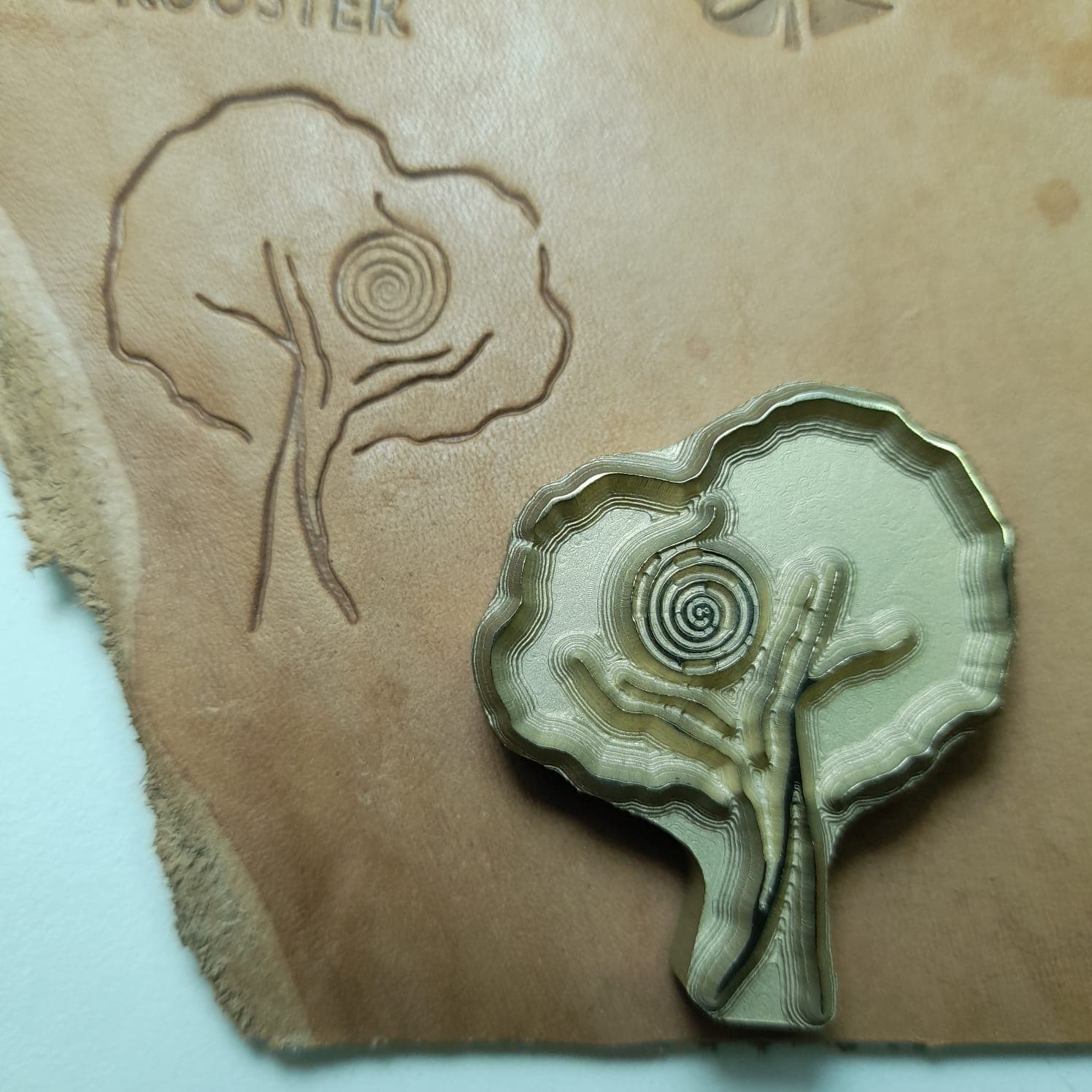 Sello Madera, cuero, pan, hielo