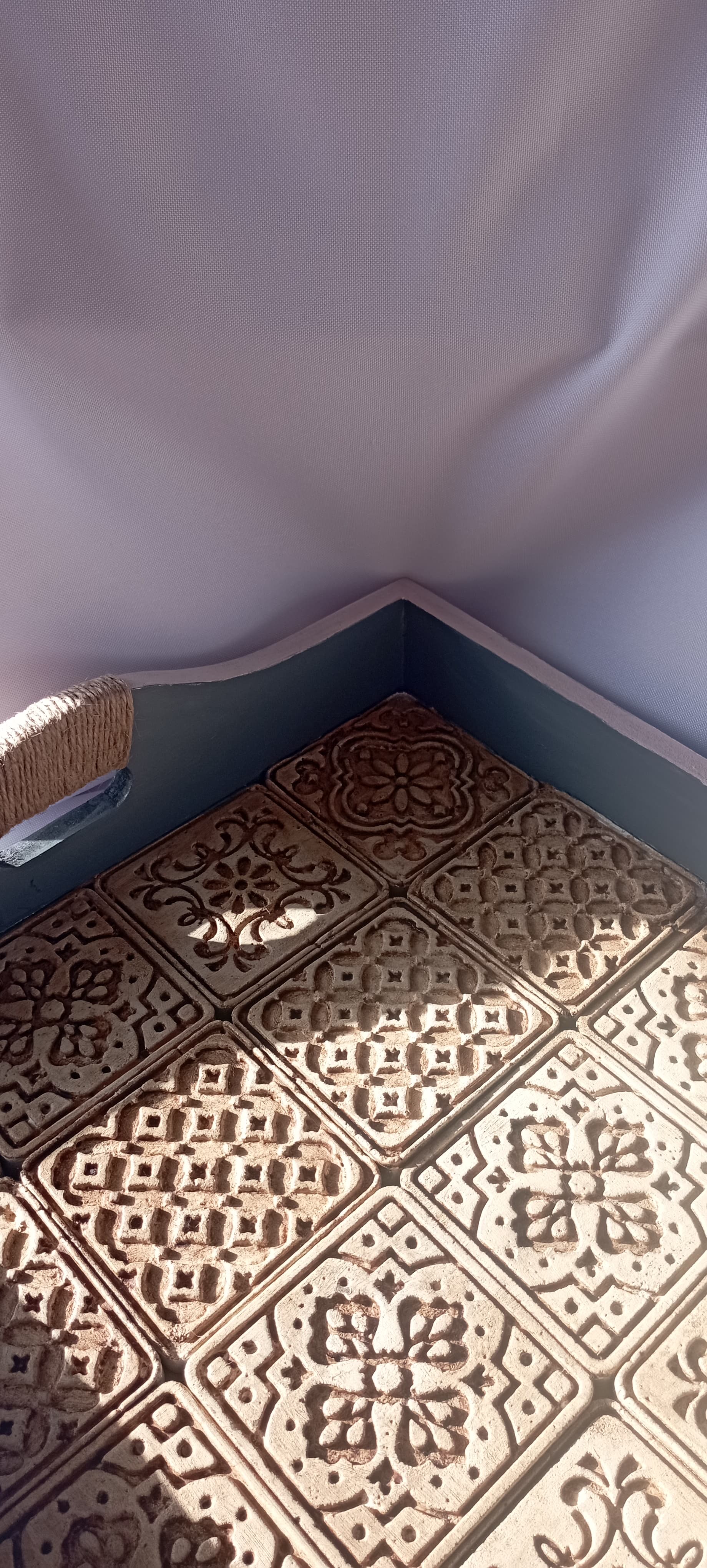 Bandeja decorativa de estilo rústico