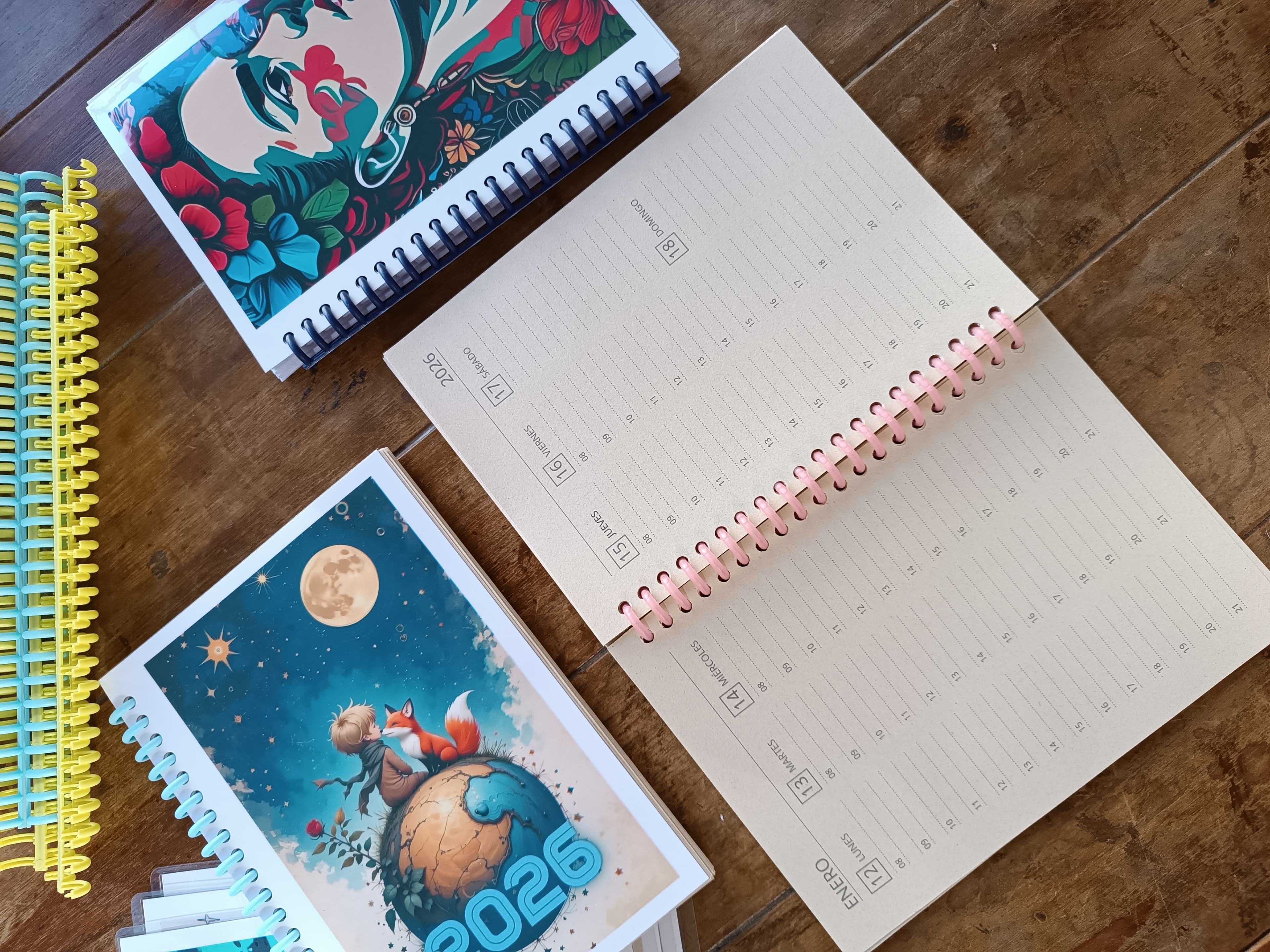 Agenda 2026 semanal con horarios