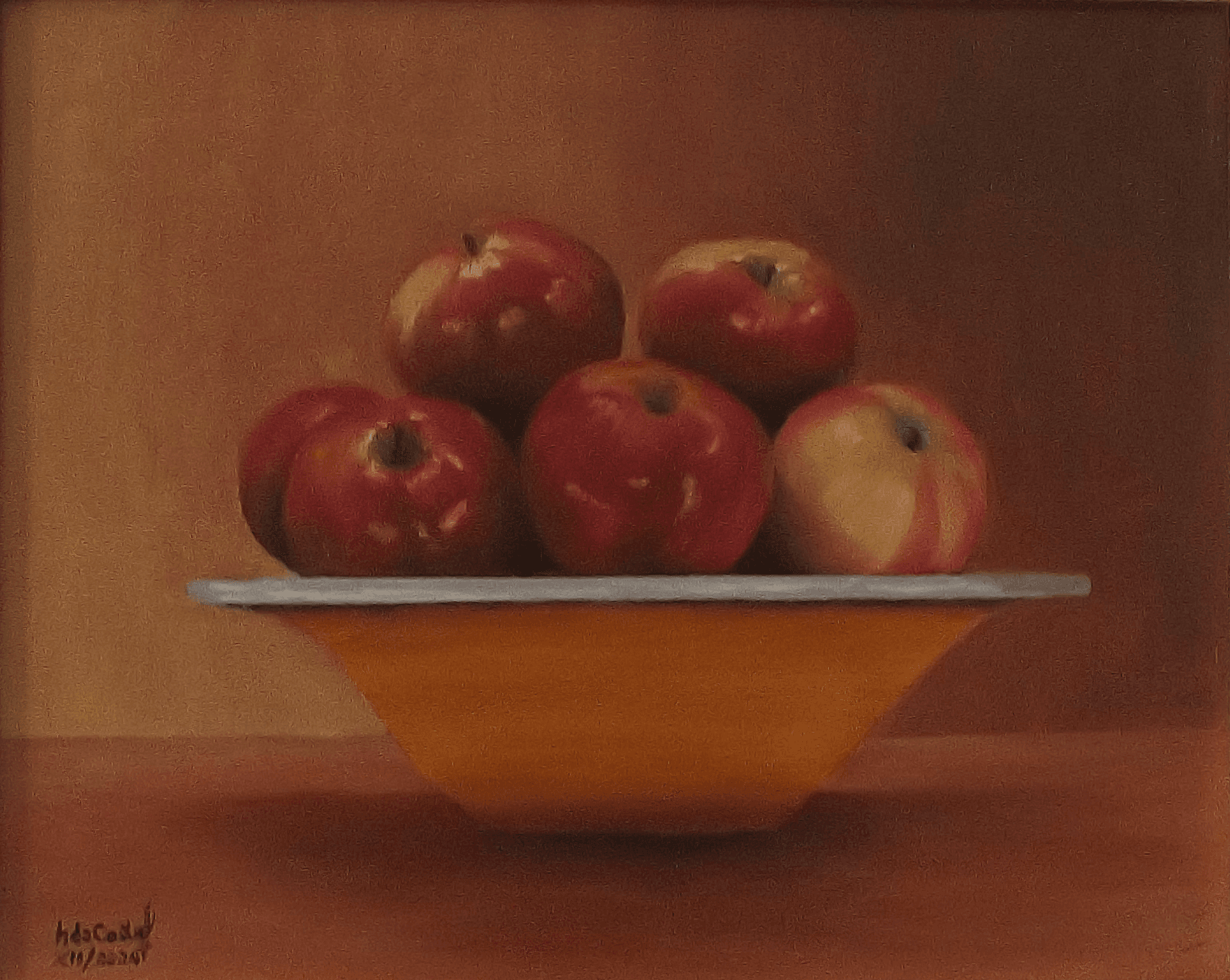 Bodegón con manzanas