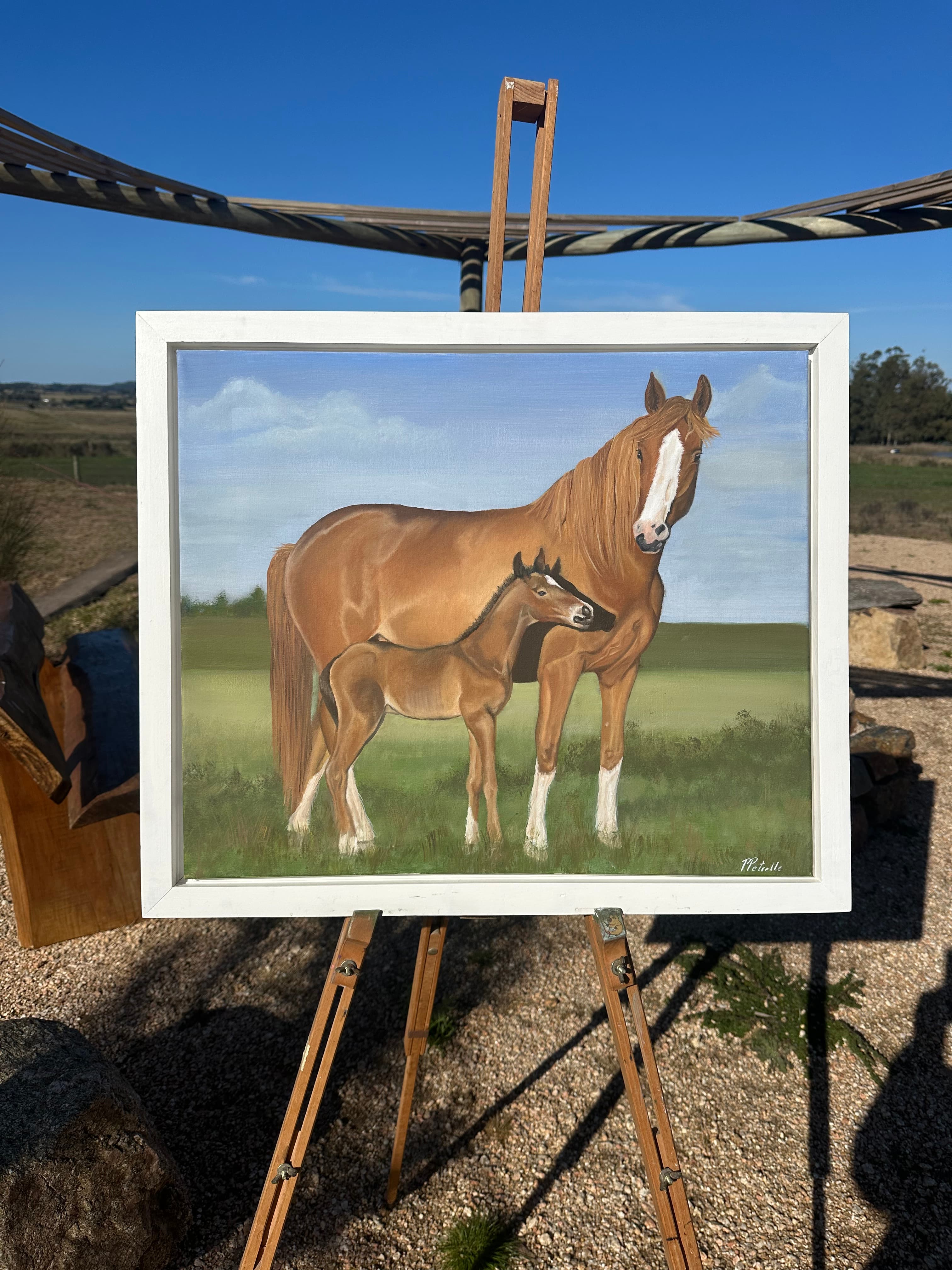 Gateada con su potranco