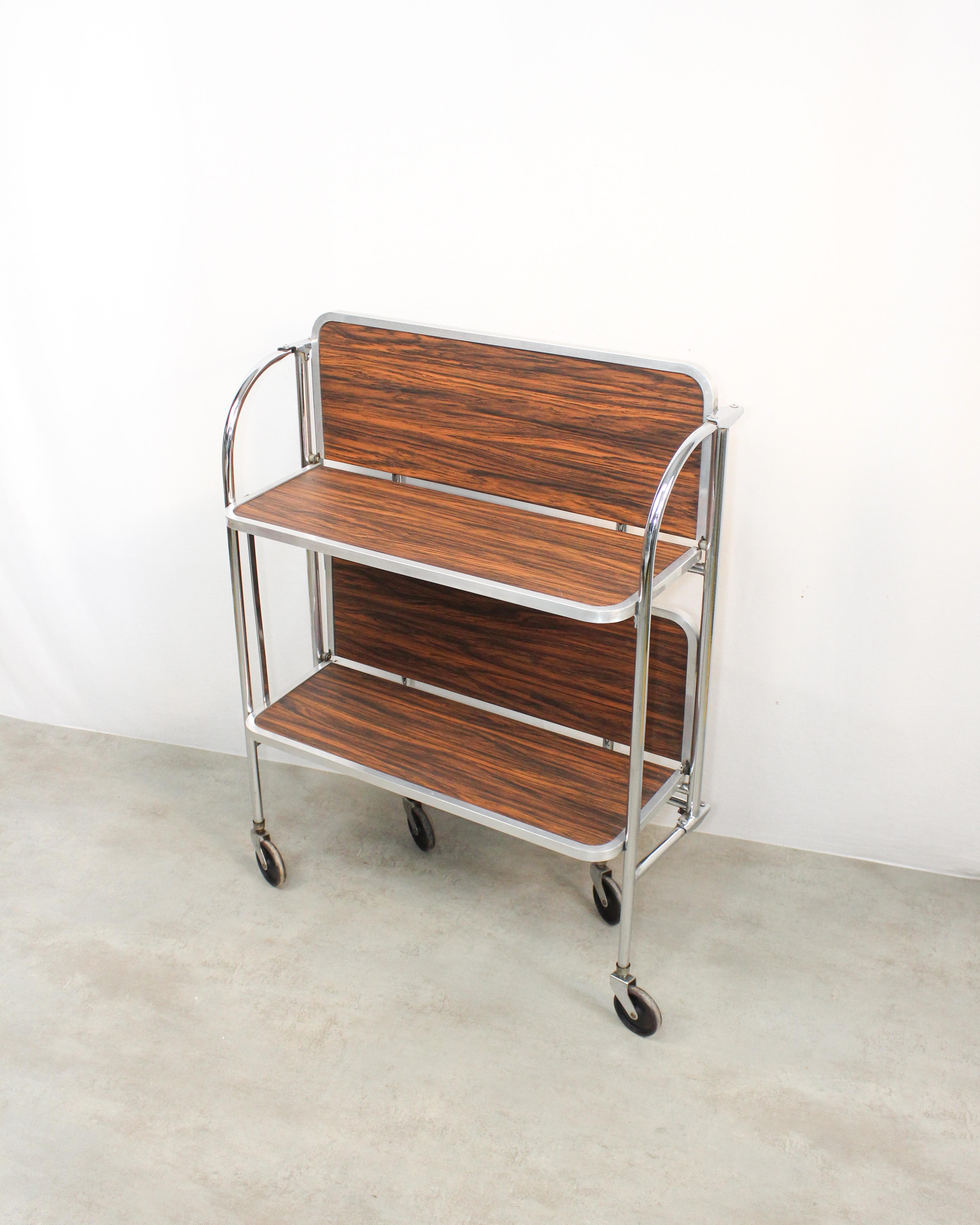 Carro bar plegable. Años 70s