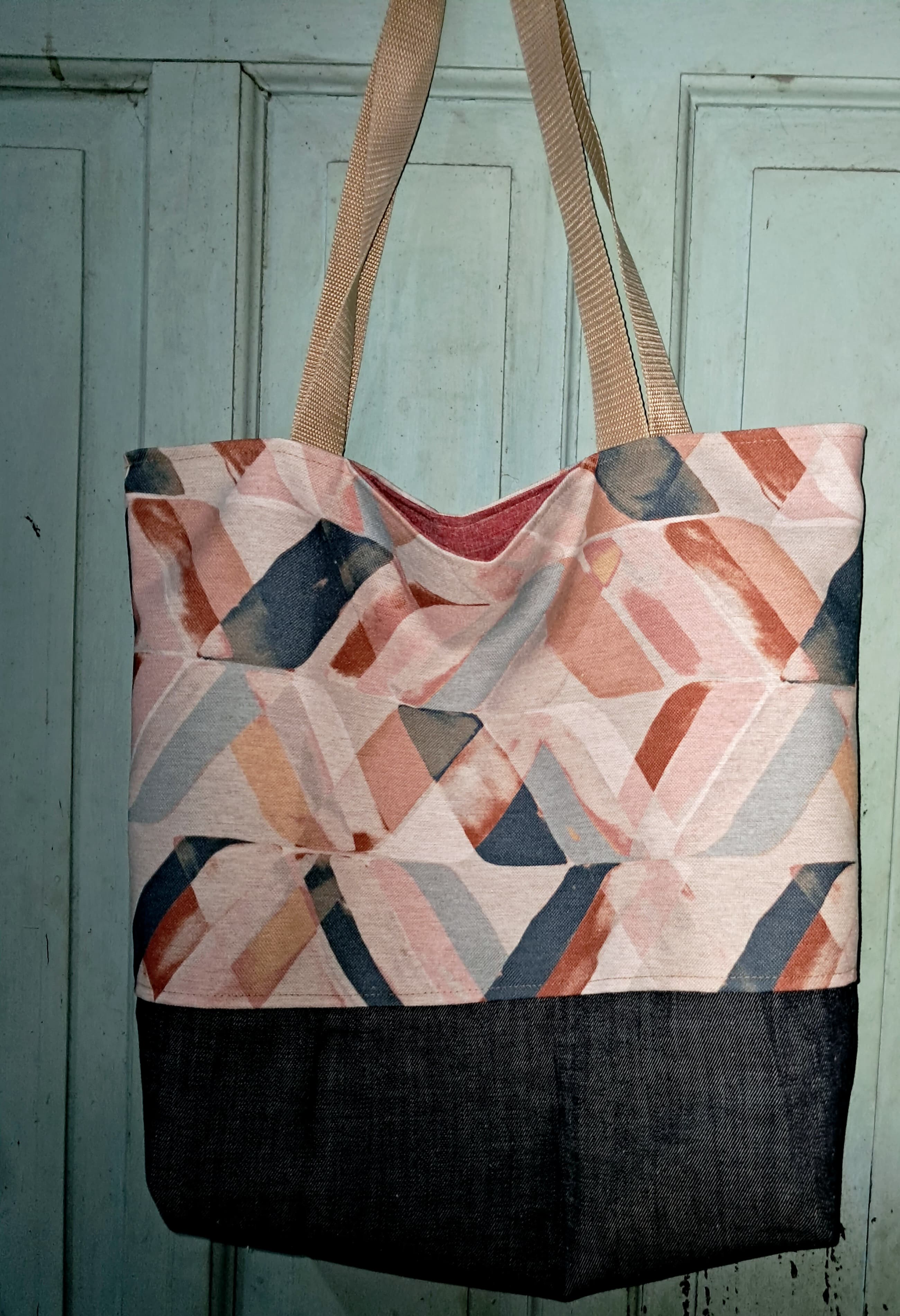 Bolso en Jean combinado