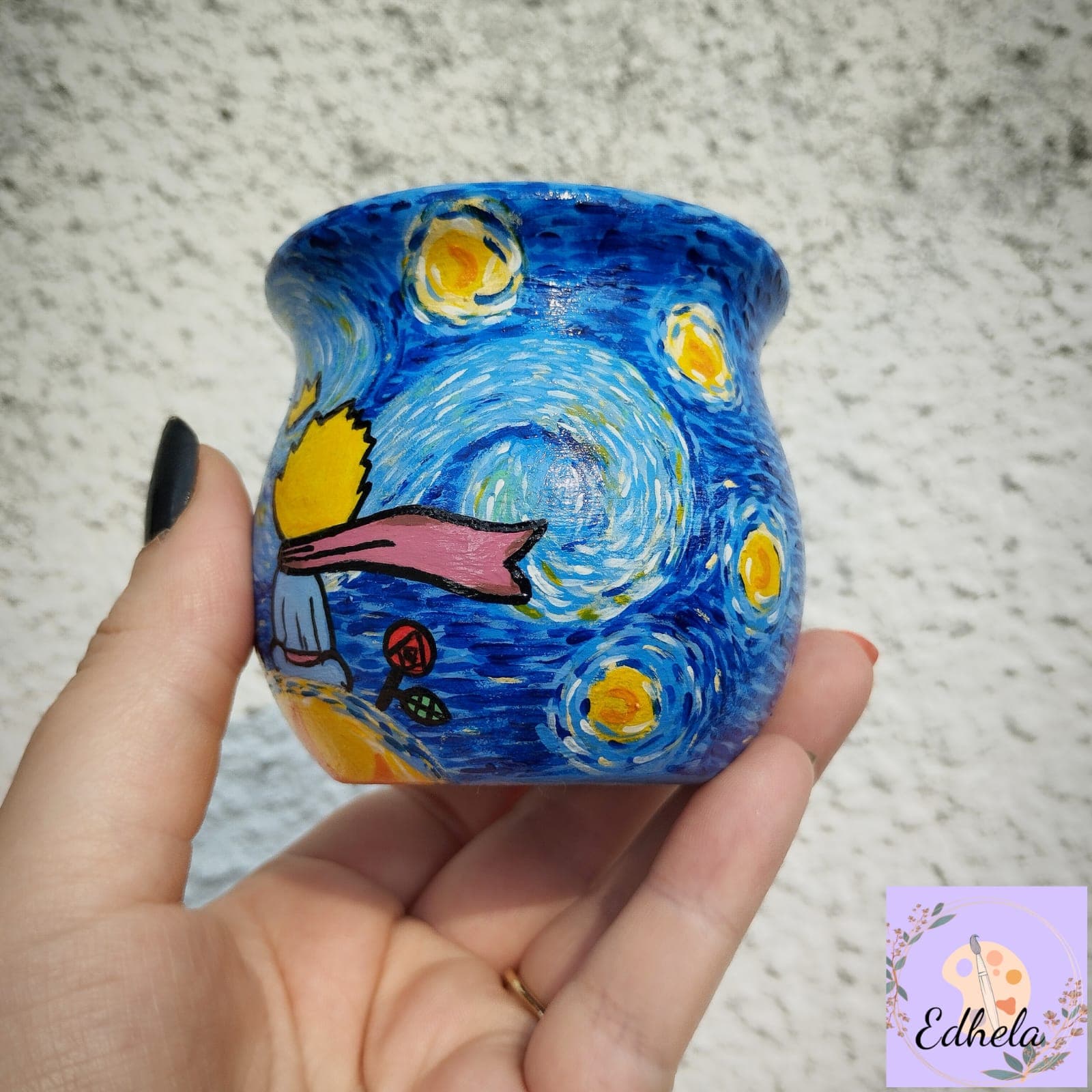 El Principito bajo las estrellas de Van Gogh