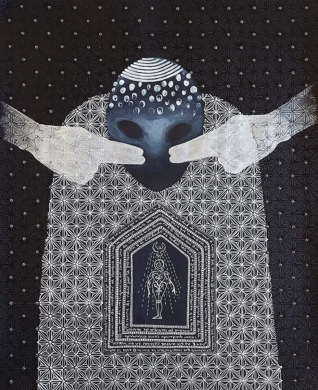 Obra original acrílico sobre cartulina enmarcada