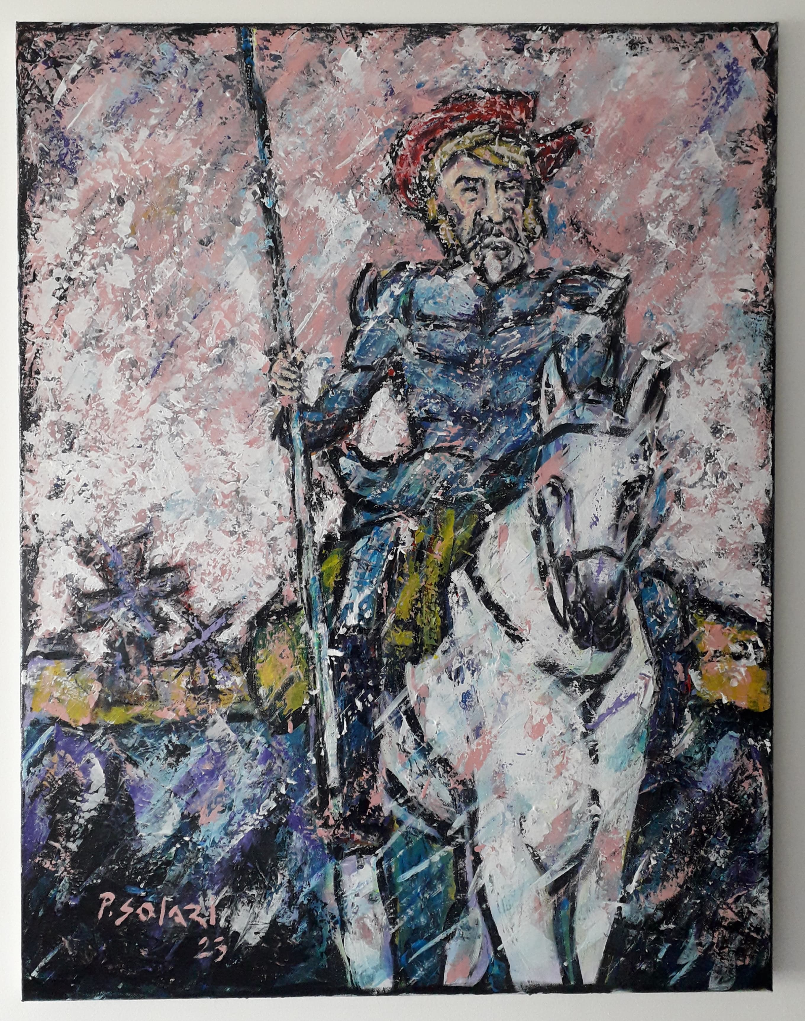 Don Quijote cruza la tormenta.