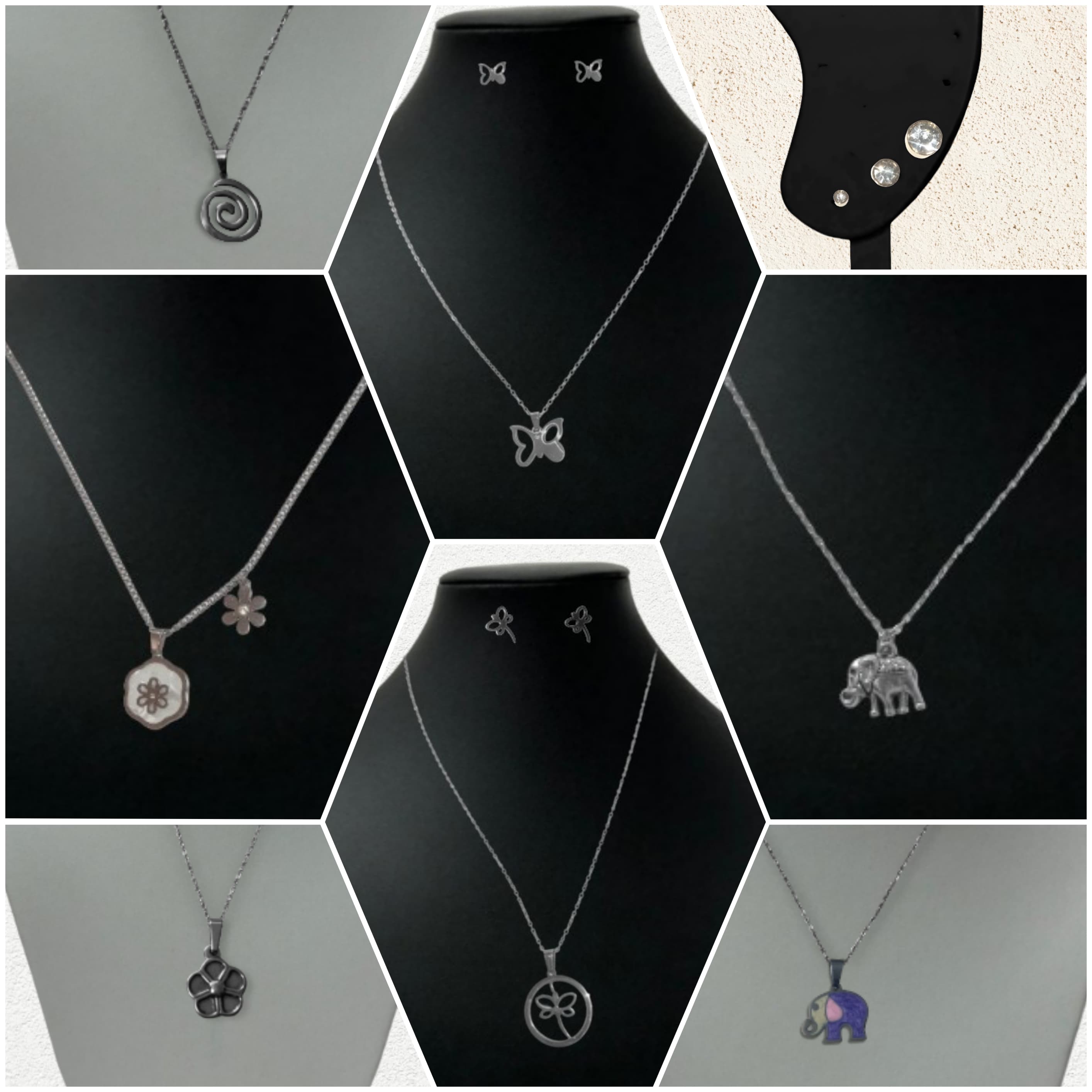 ✨Collares con dijes de acero ✨