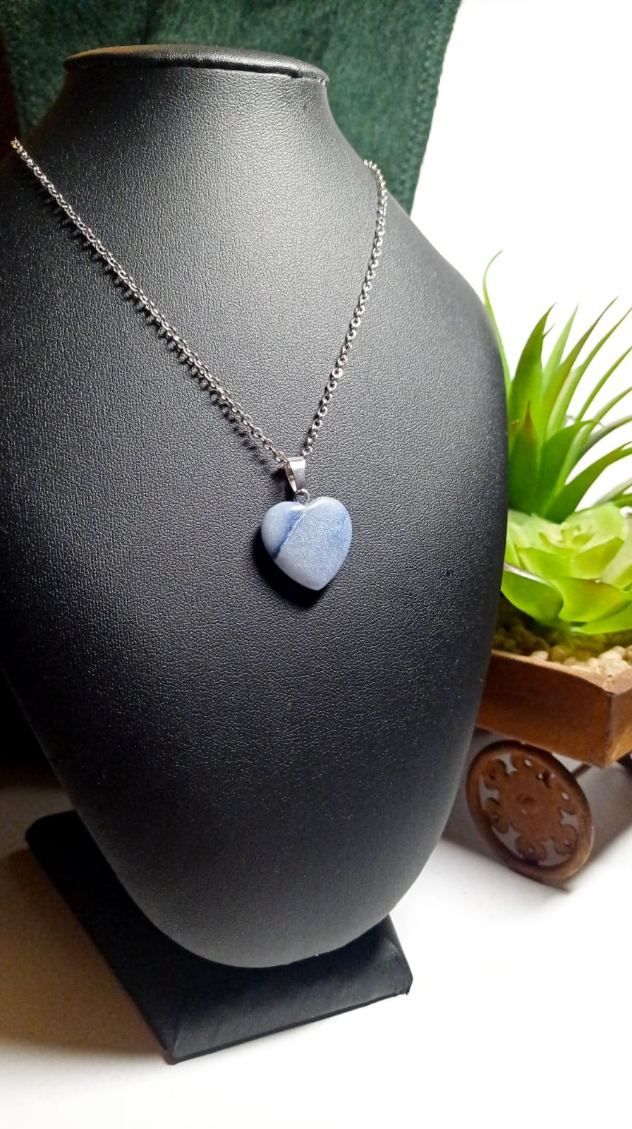 ✨Collar con dije corazon piedras originales ✨