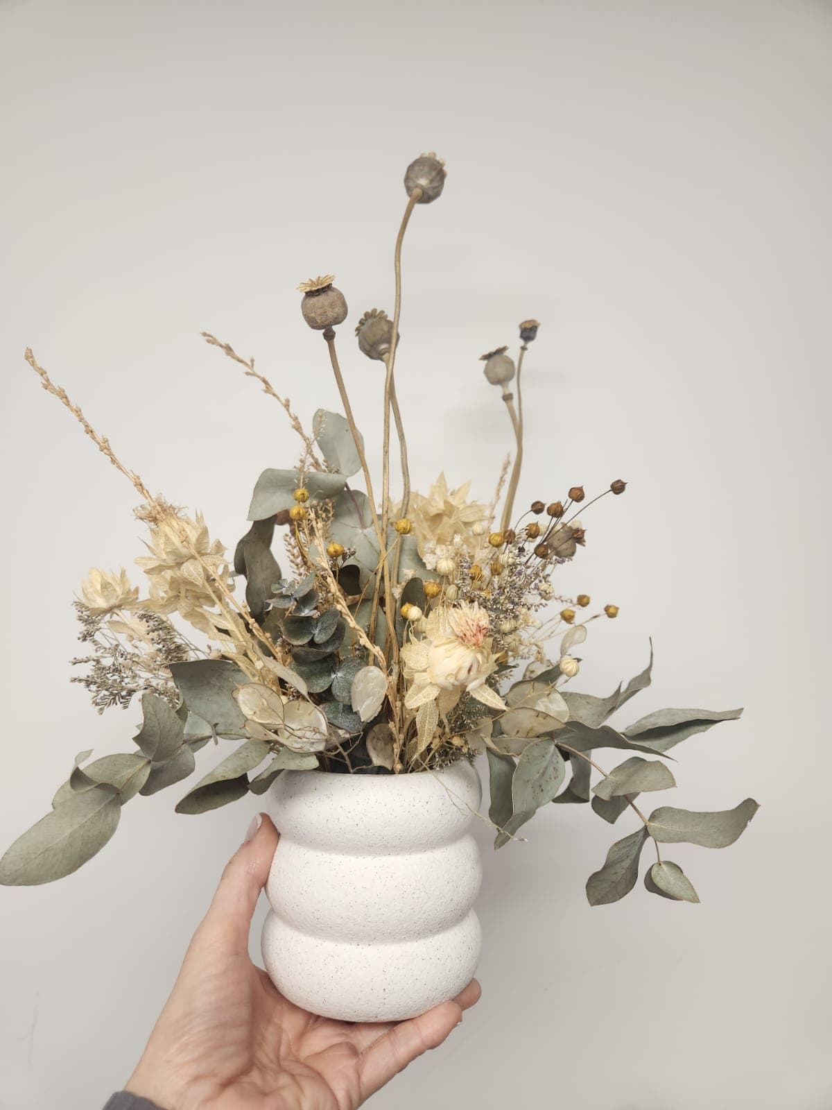 Centro de flores secas