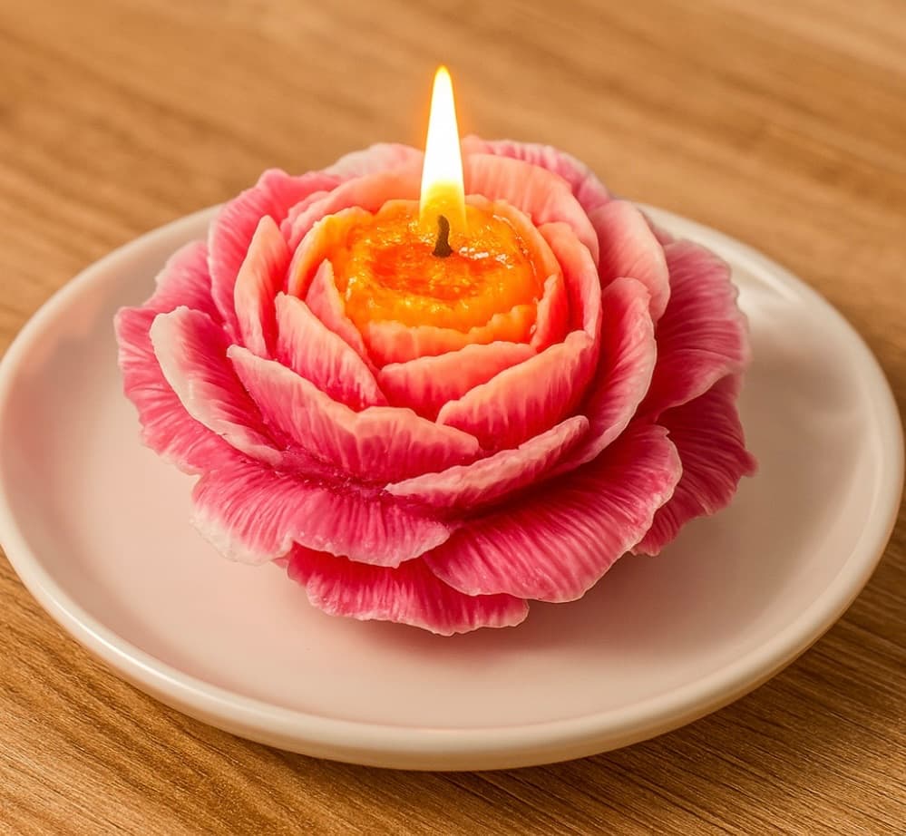 🌸✨ Vela peonia artesanal ✨🌸