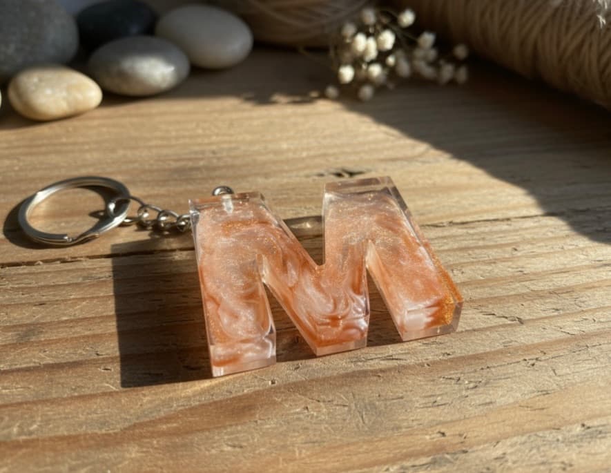 Llavero en resina epoxi