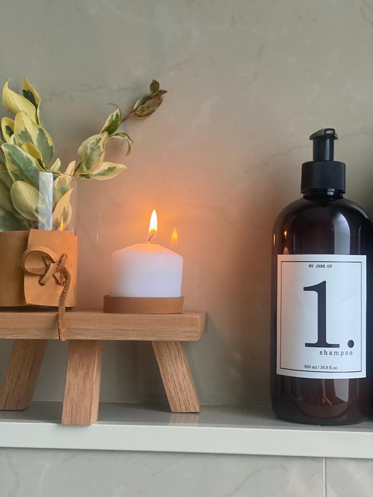 Dispensador plástico ámbar 500 ml