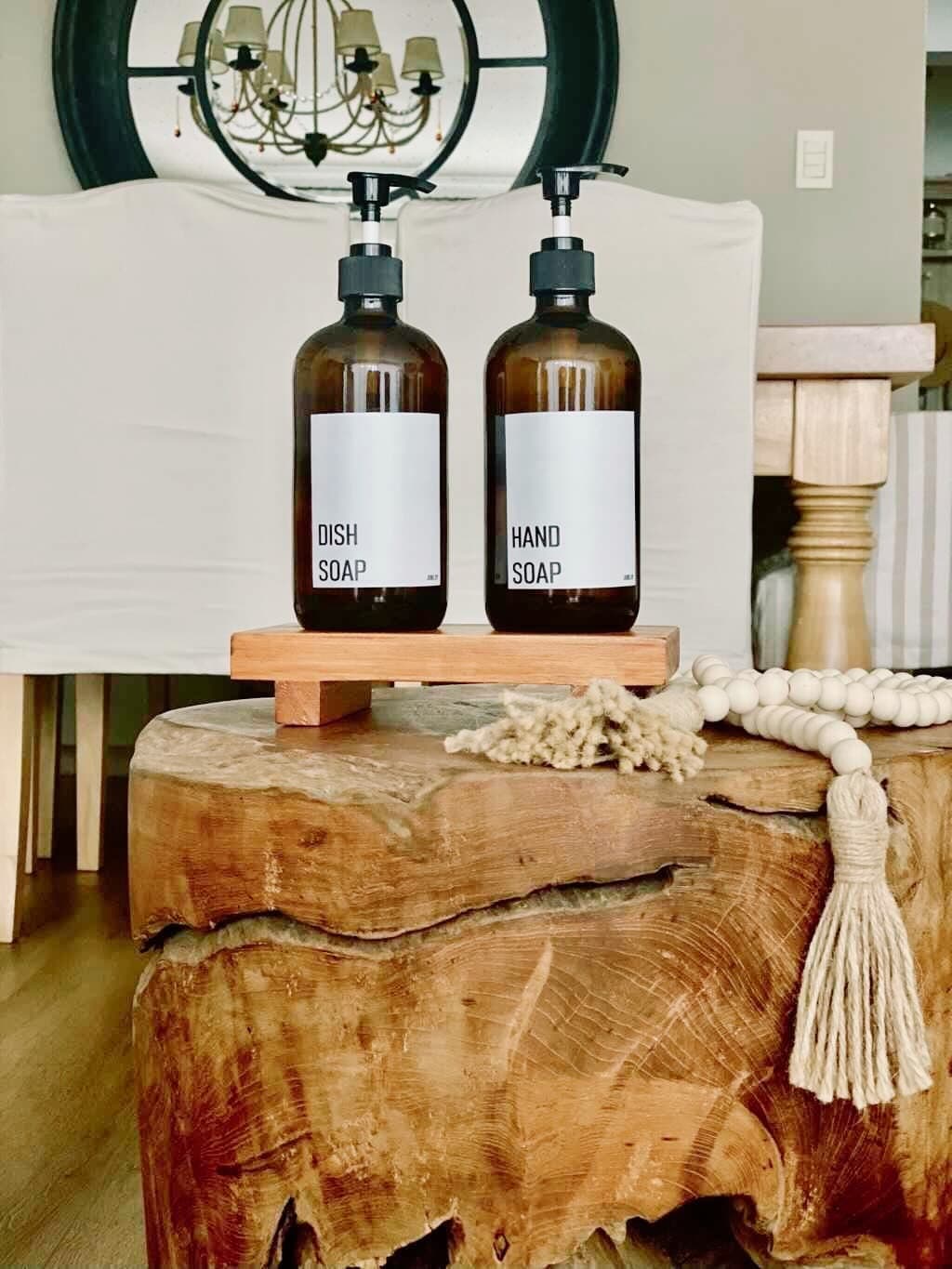 Dispensador vidrio ámbar 500 ml