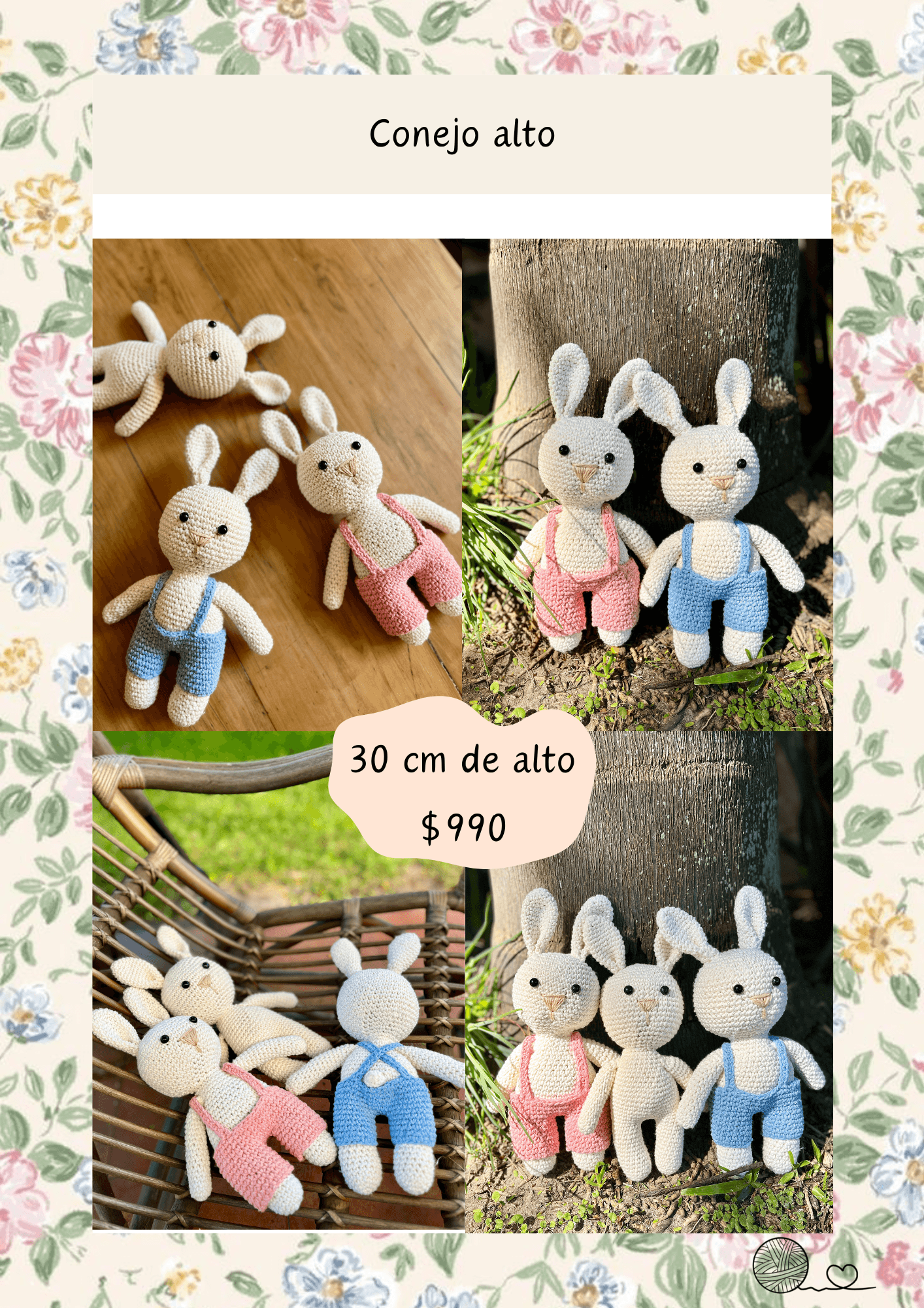 Conejo crochet (alto)