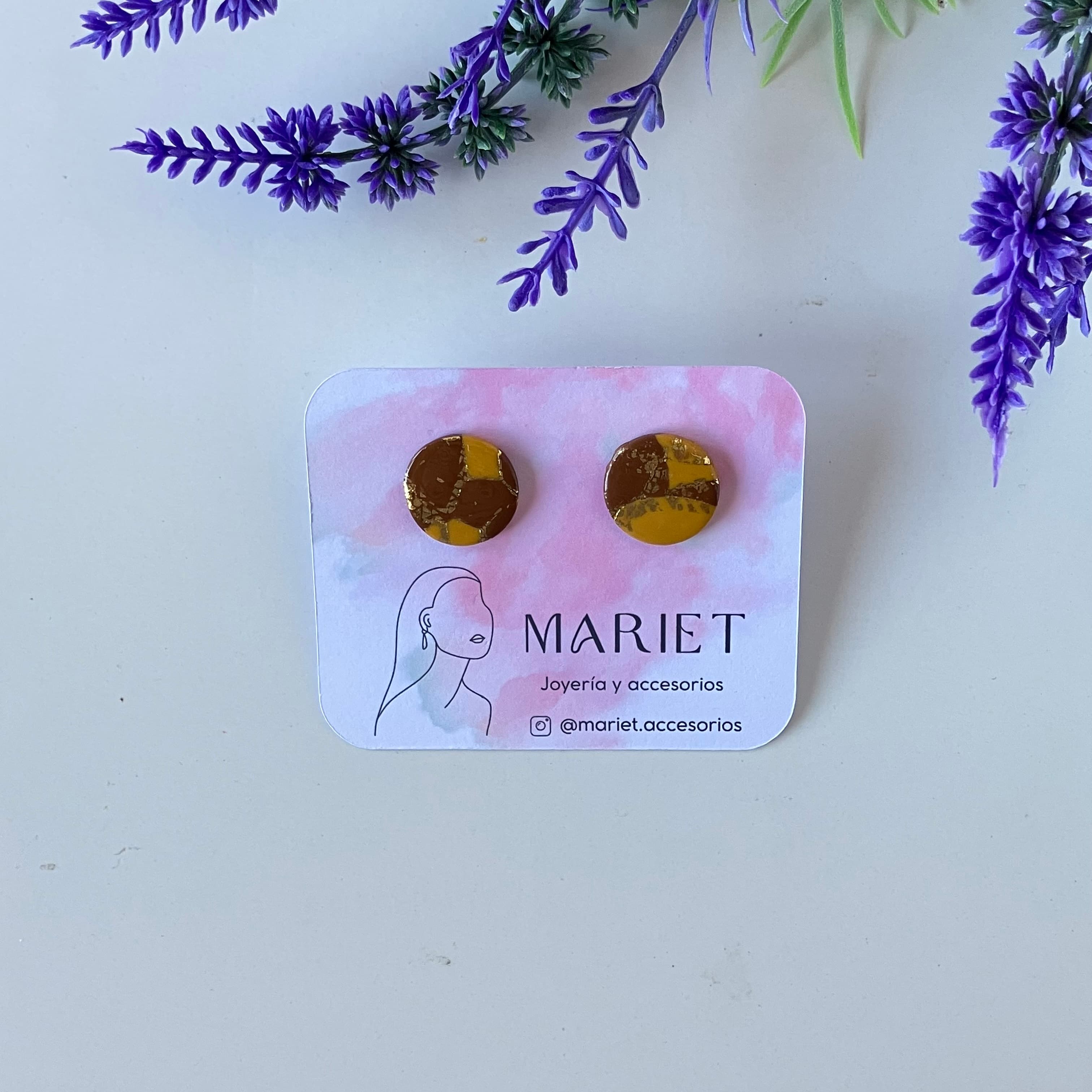 Caravanas “ámbar dorado” (2 cm)