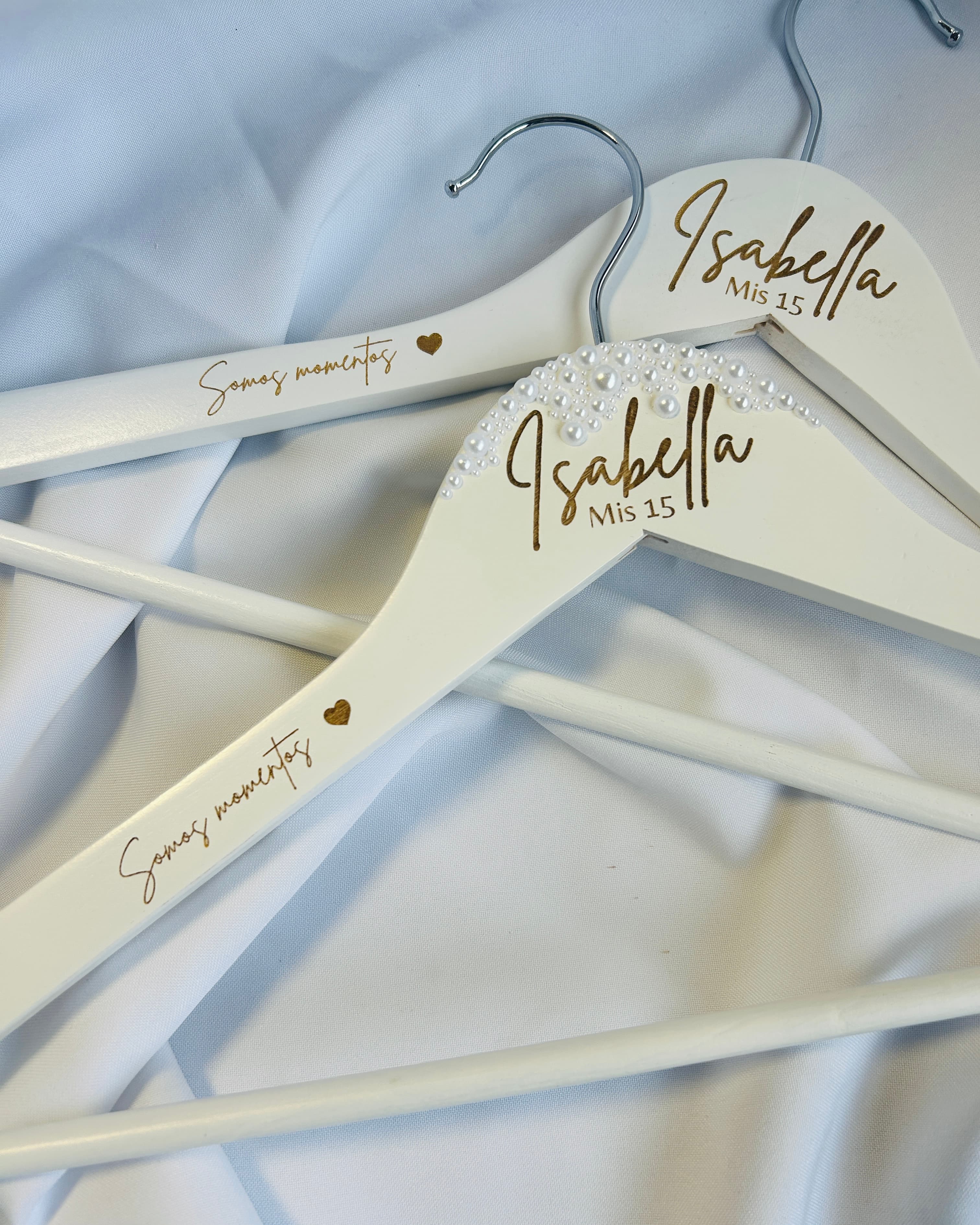 Percha personalizada para quinceañeras