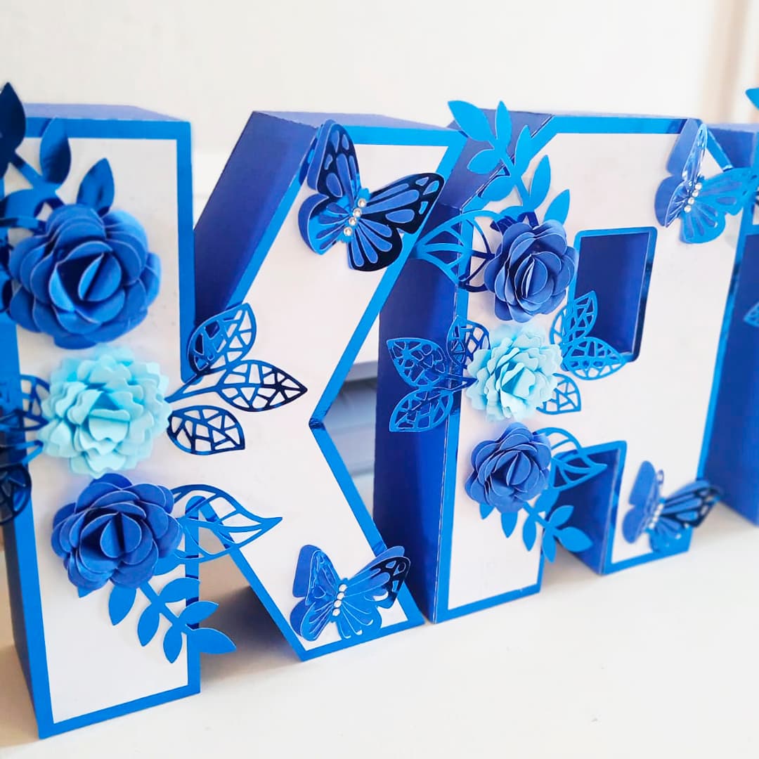 Letras 3D Florales