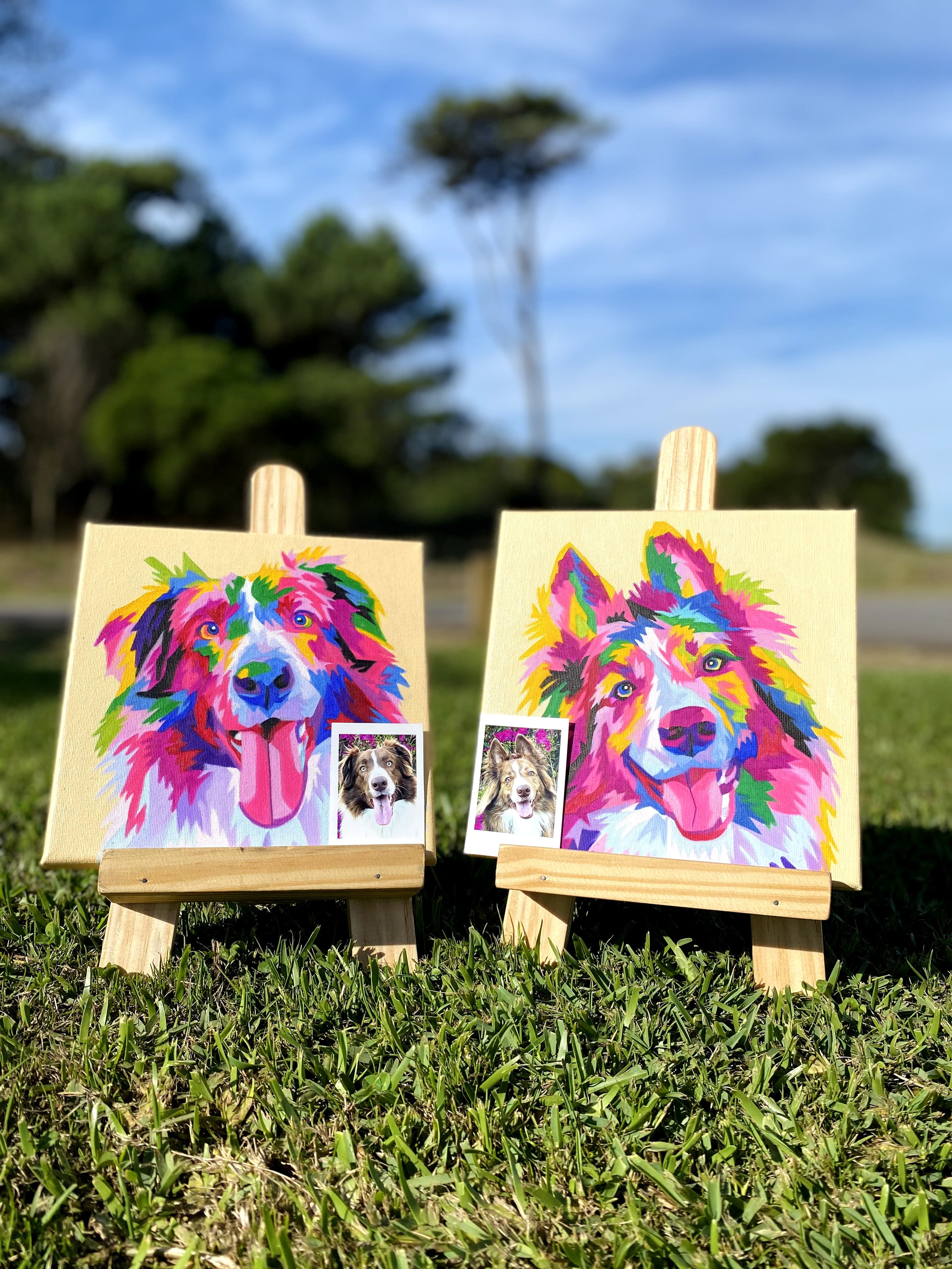 Cuadritos pintados a mano, óleo sobre lienzo 🎨