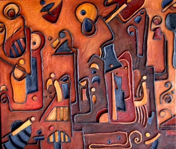 “Jeroglífico en bajorrelieve V”