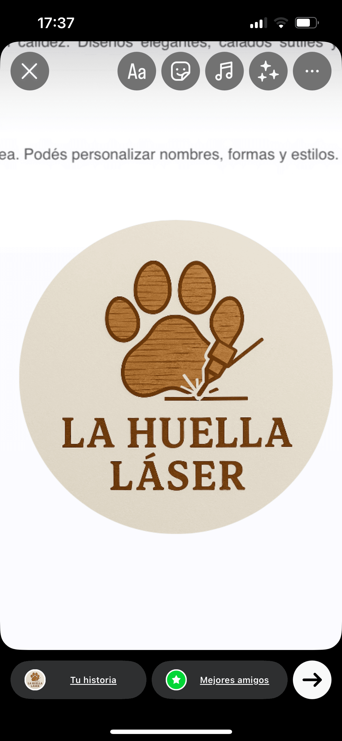 La huella Laser logo
